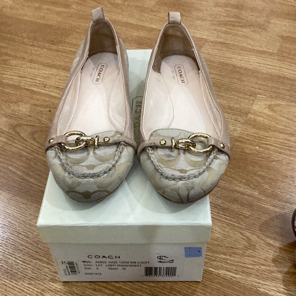 Coach Slip on loafers Shoes Haze Khaki Canvas
